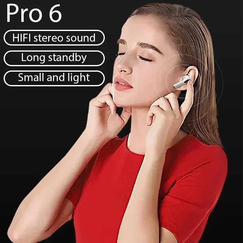 Pro 6 TWS Bluetooth Earbuds