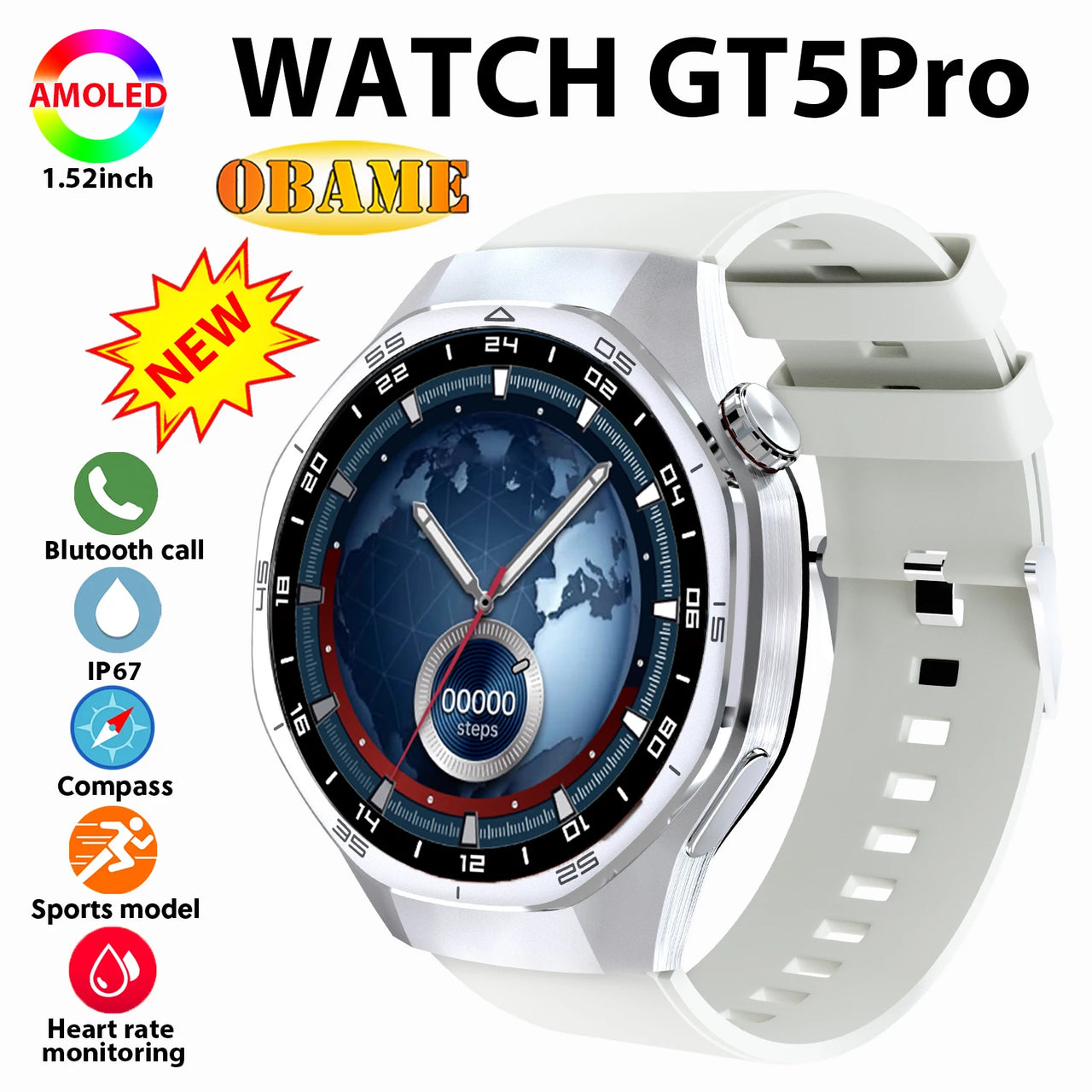 New SmartWatch GT5 Pro