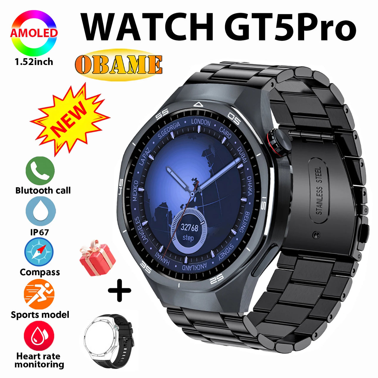 New SmartWatch GT5 Pro