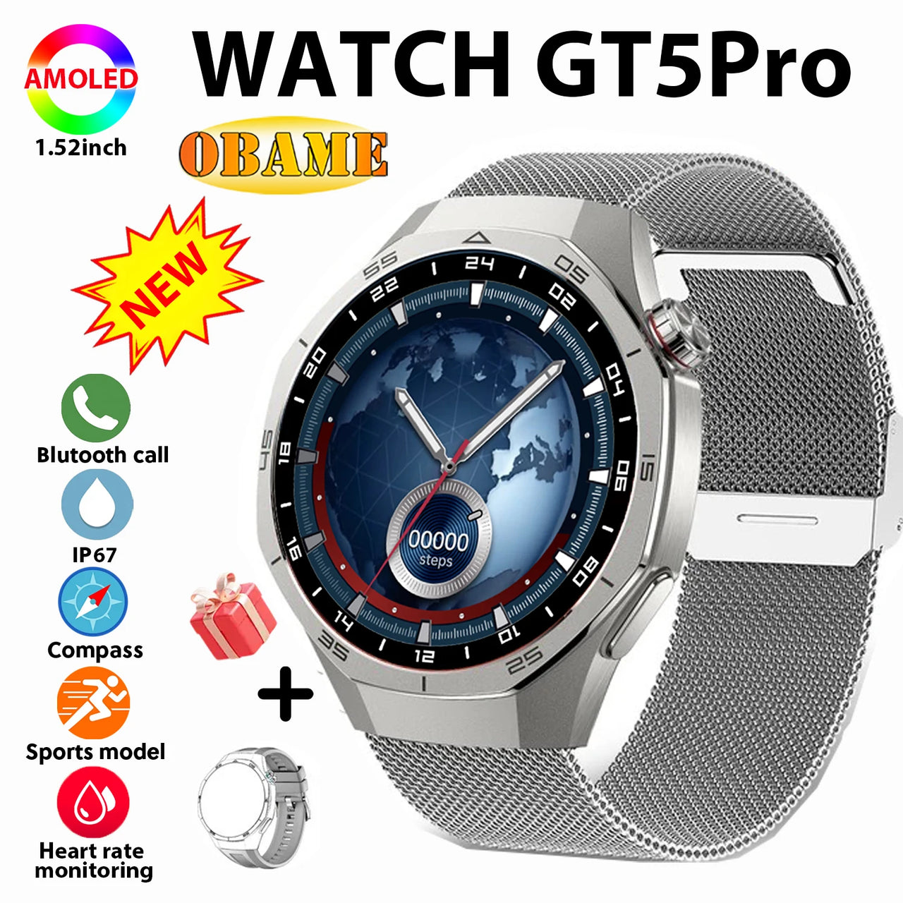 New SmartWatch GT5 Pro