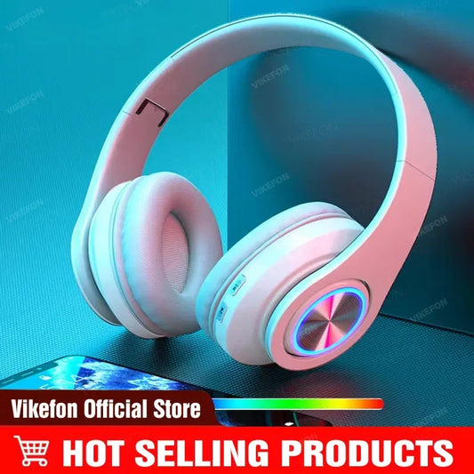 RGB Headphones Bluetooth VIKEFON
