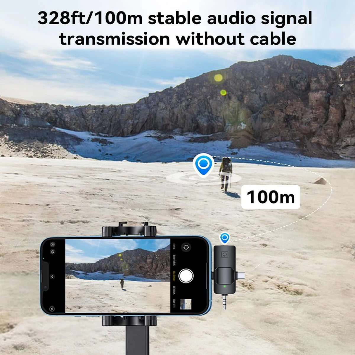 H96 3in1 Wireless Lavalier Microphone