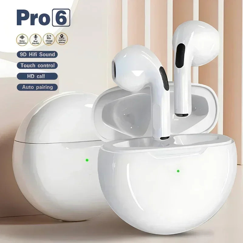 Pro 6 TWS Bluetooth Earbuds
