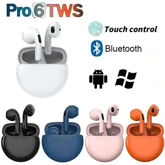 Pro 6 TWS Bluetooth Earbuds