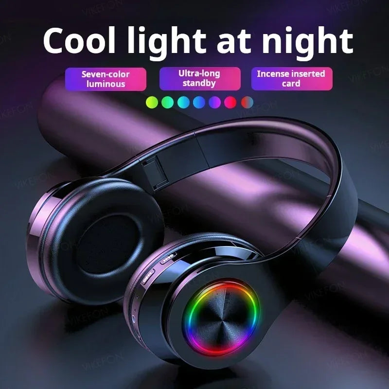RGB Headphones Bluetooth VIKEFON