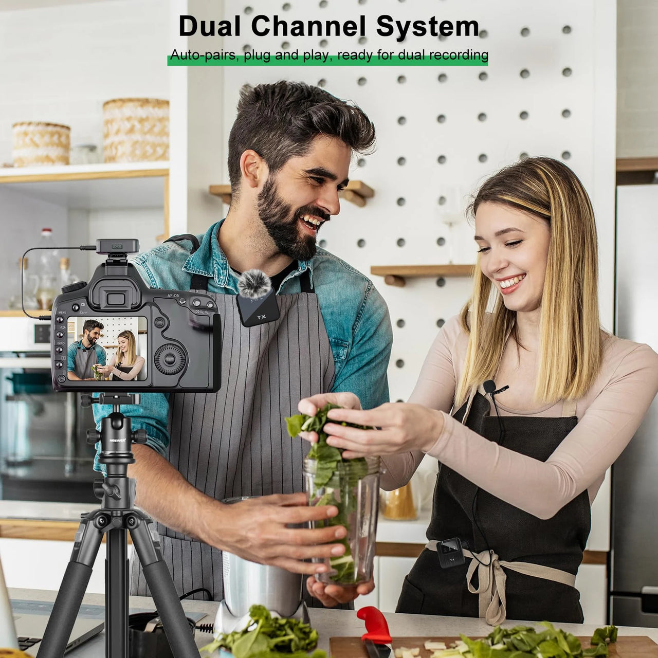 H96 3in1 Wireless Lavalier Microphone