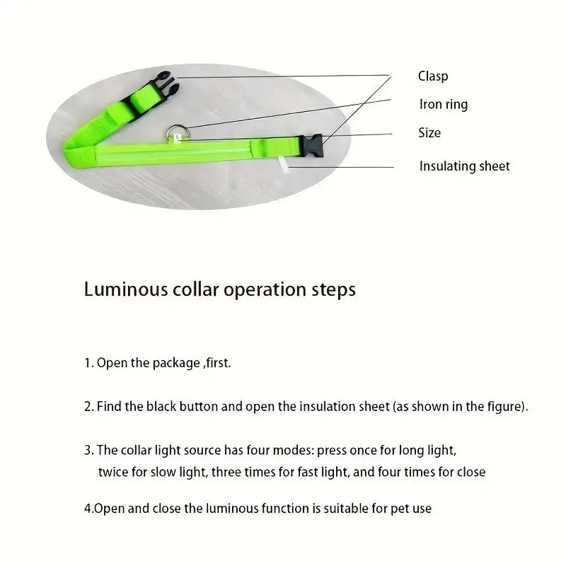 Pet Dog Collar Luminous Fluorescent