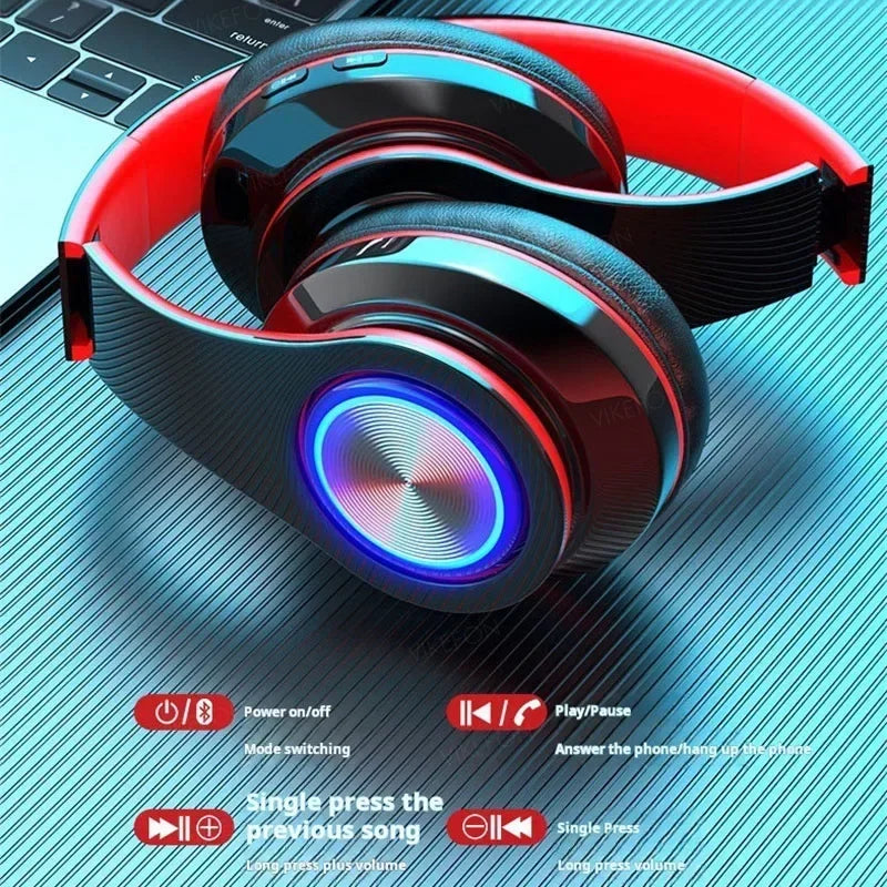 RGB Headphones Bluetooth VIKEFON