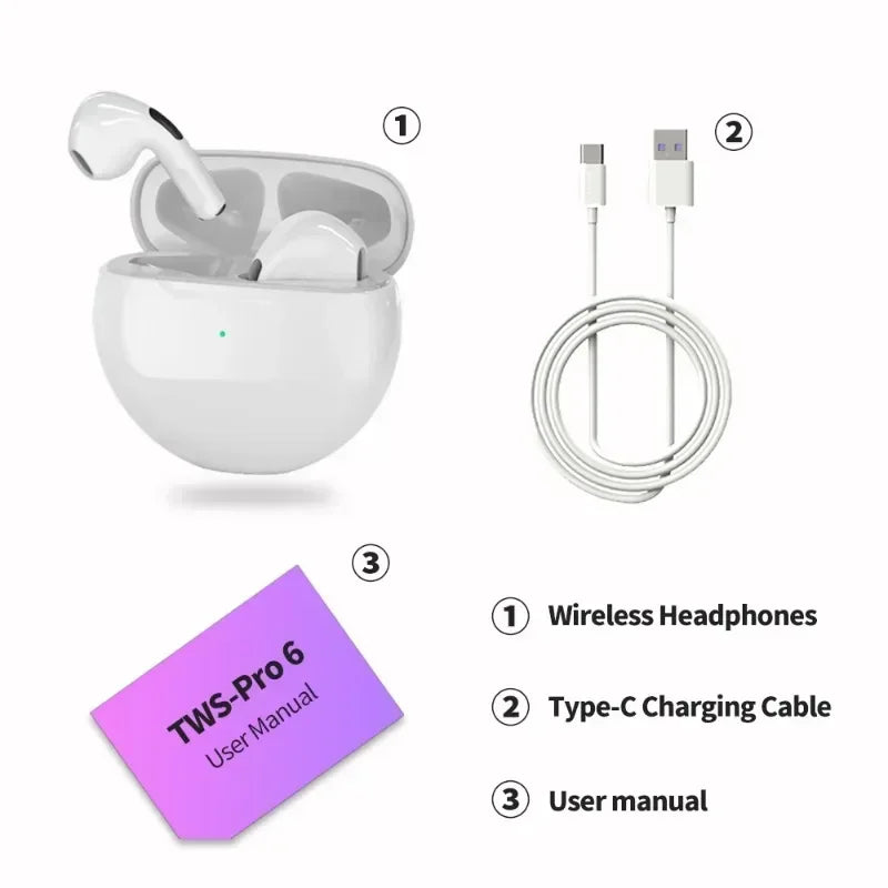 Air Pro6 Bluetooth Earbuds