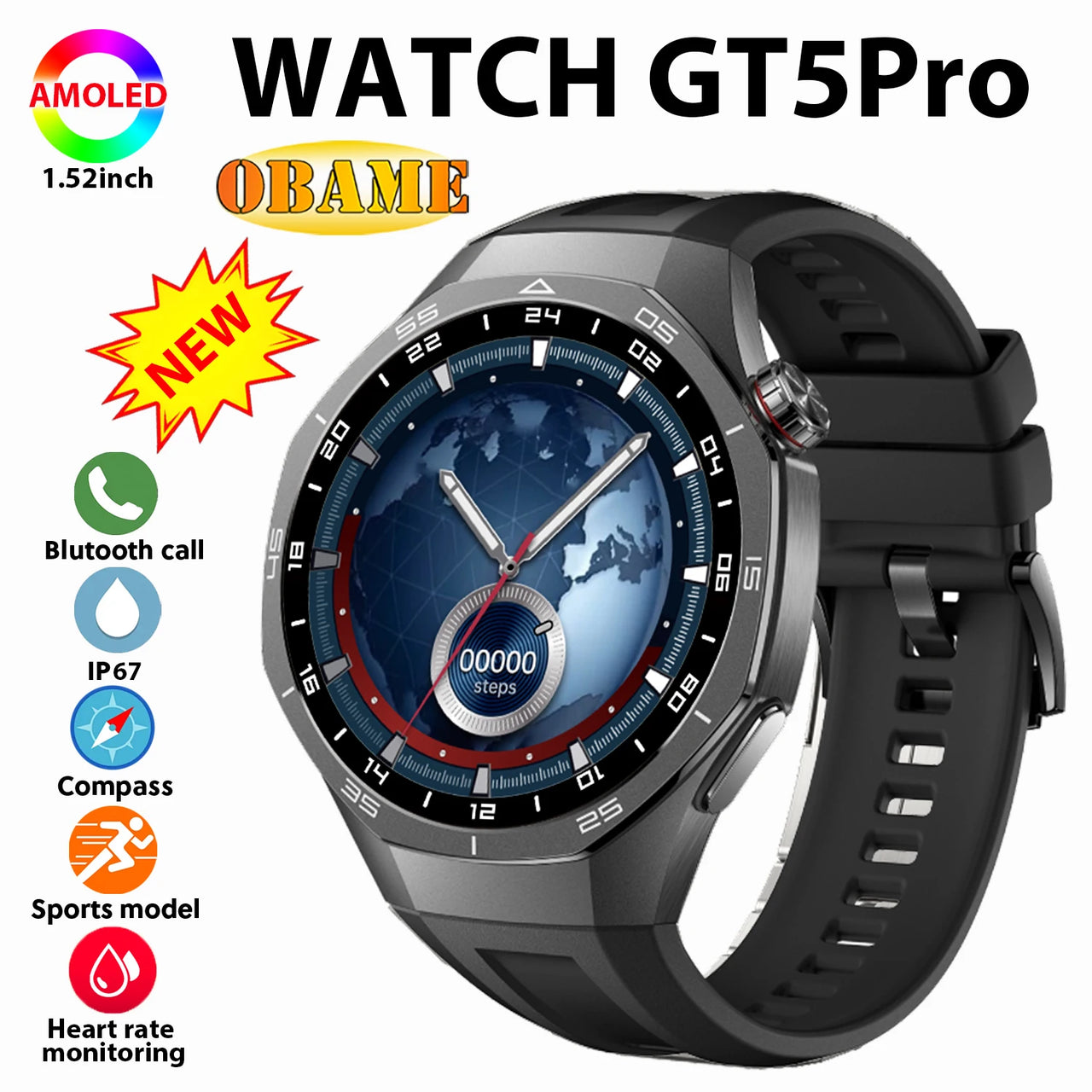 New SmartWatch GT5 Pro