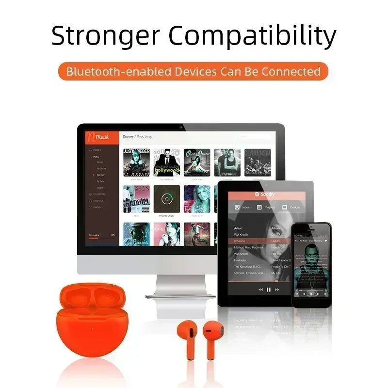 Pro 6 TWS Bluetooth Earbuds